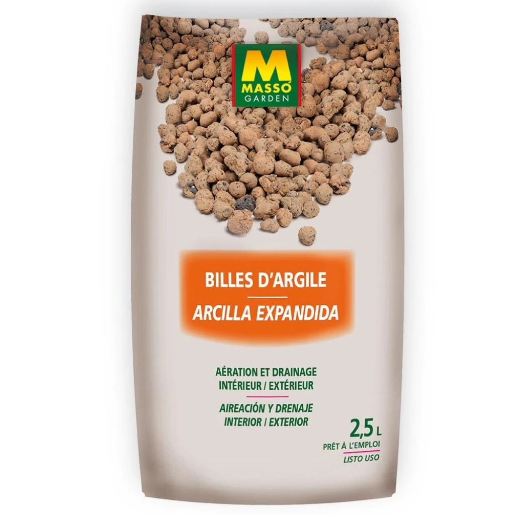 Billes D´Argile Masso Garden En Sac De 2.5 Litres 1 Billes D´Argile Masso Garden En Sac De 2.5 Litres