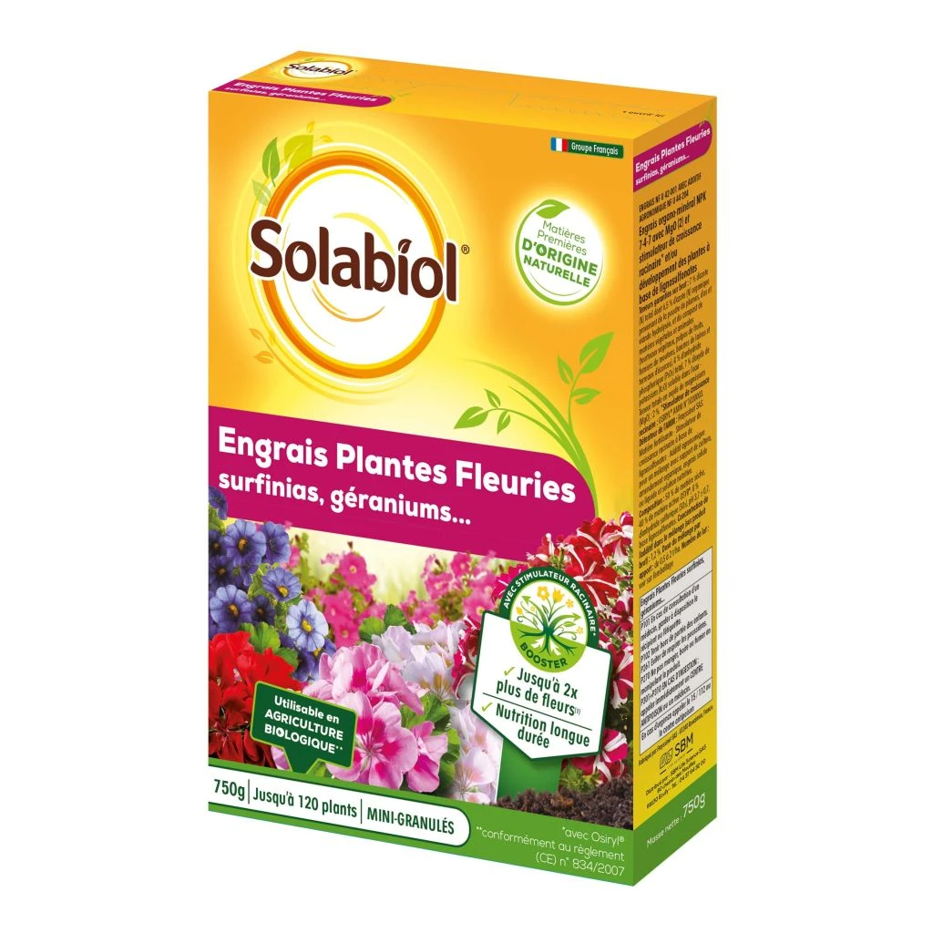 Engrais Géraniums Et Plantes Fleuries Solabiol En Boite De 750 G 1 Engrais Géraniums Et Plantes Fleuries Solabiol En Boite De 750 G