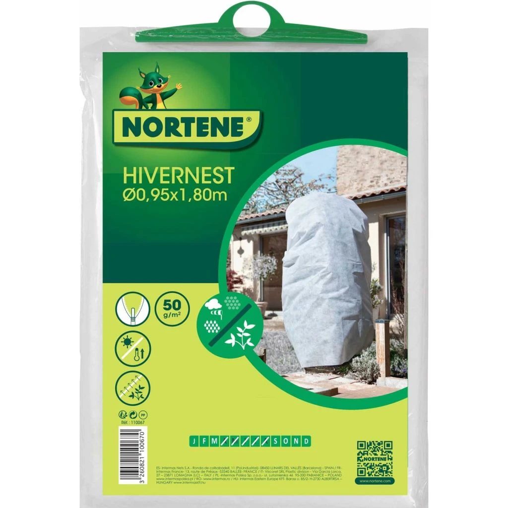 Housse D'hivernage Avec Zip Blanc HIVERNEST50g/m² Ø 0,90 M X 1,50 M X 1,80 M 1 Housse D'hivernage Avec Zip Blanc HIVERNEST50g/m² Ø 0,90 M X 1,50 M X 1,80 M