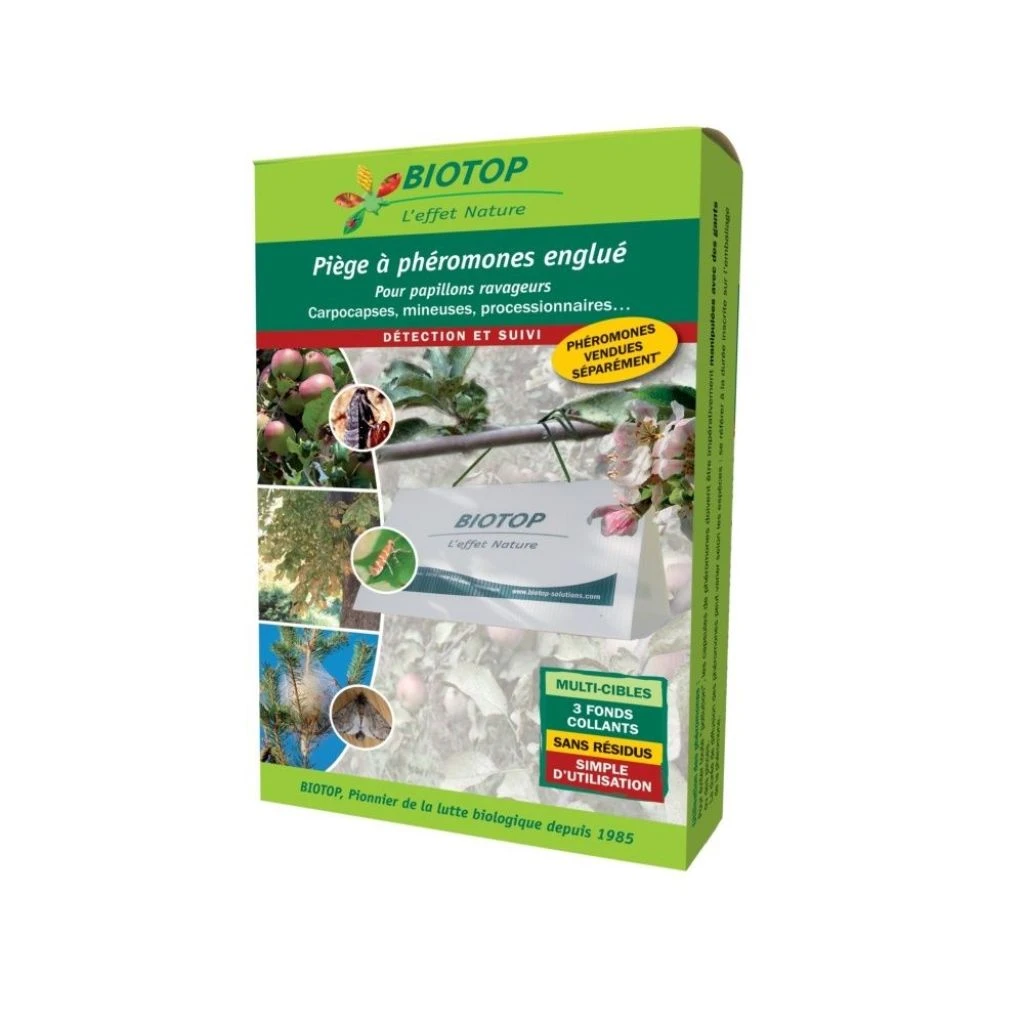 Piège Pour Papillons Ravageurs Delta Seul (1 Toit + 3 Fonds Collants) Biotop 1 Piège Pour Papillons Ravageurs Delta Seul (1 Toit + 3 Fonds Collants) Biotop